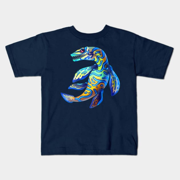 Rhomaleosaurus Kids T-Shirt by cometkins